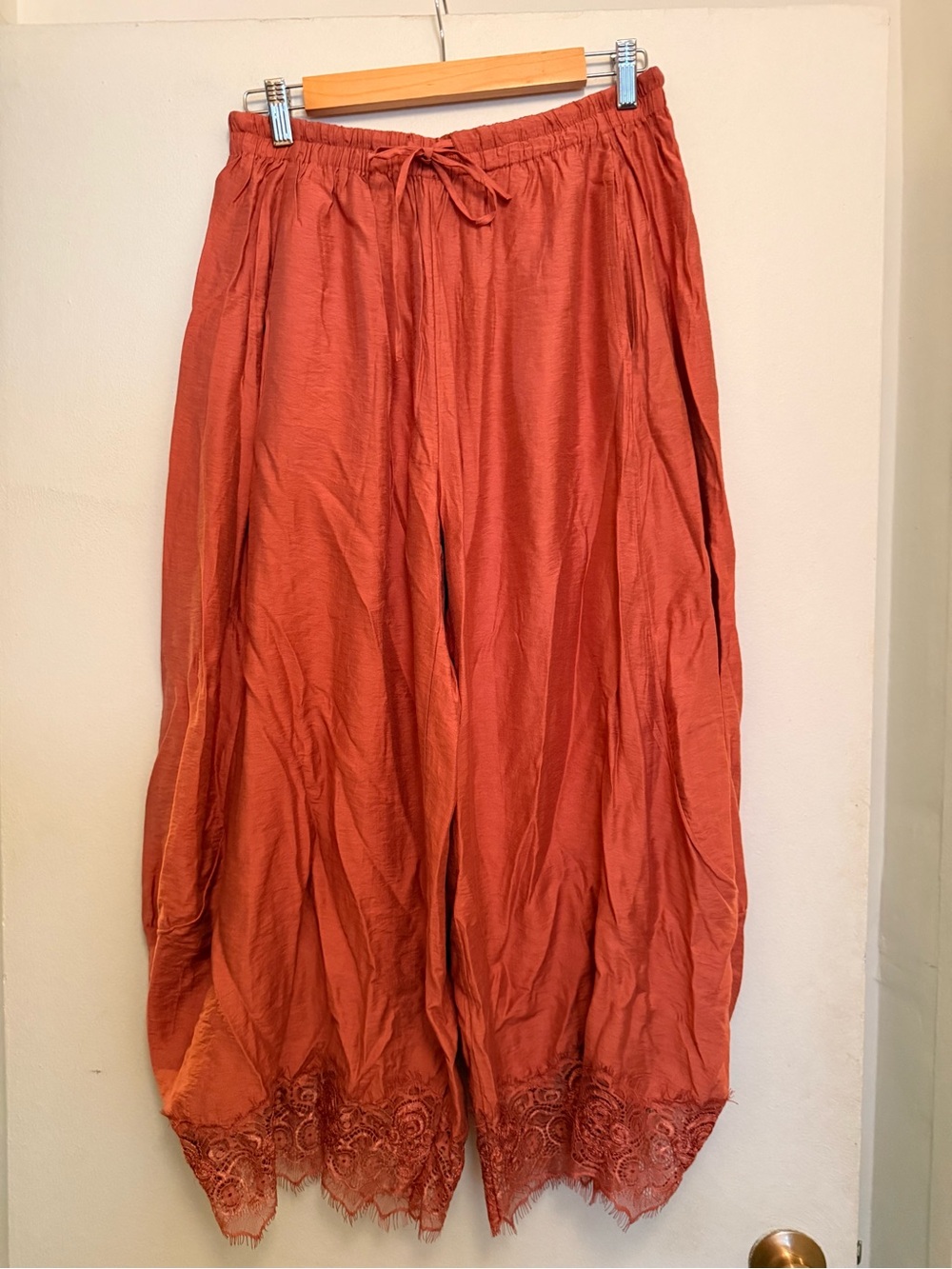 Like new lace trimmed capris from Anthropologie.